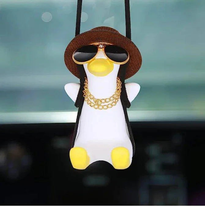 Add Fun to Your Car with Swinging Duck Rearview Mirror Charm - Home Kartz
