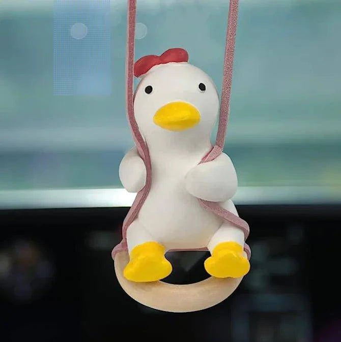 Add Fun to Your Car with Swinging Duck Rearview Mirror Charm - Home Kartz