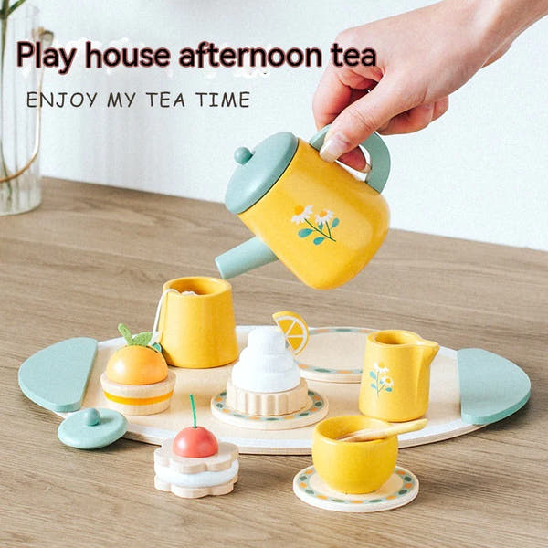 Host the Perfect Tea Time - Montessori Wooden Playset for Little Storytellers!