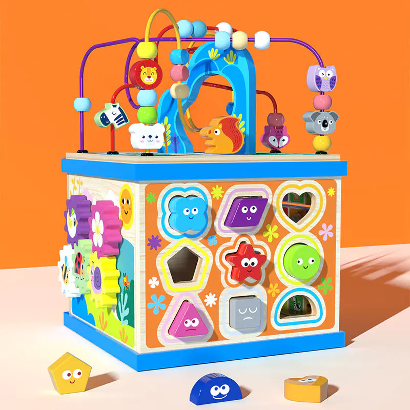 Endless Ways to Learn & Play : The Large Wooden Bead Box That Boosts Focus, Counting, and Creativity