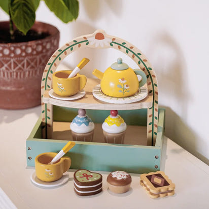 Host the Perfect Tea Time - Montessori Wooden Playset for Little Storytellers!