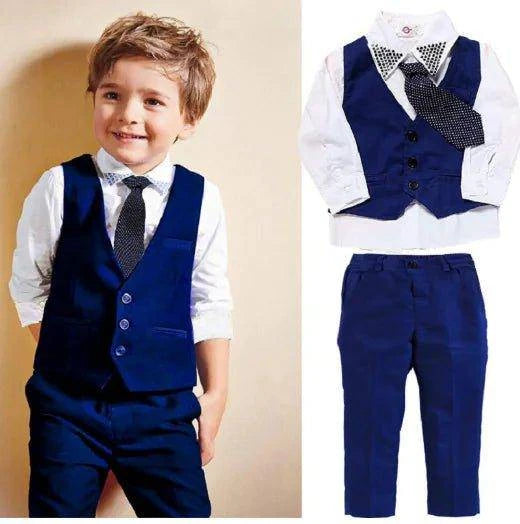 Elevate Your Toddler's Style with Our Sophisticated Navy Blue Toddler Clothes Set - Home Kartz