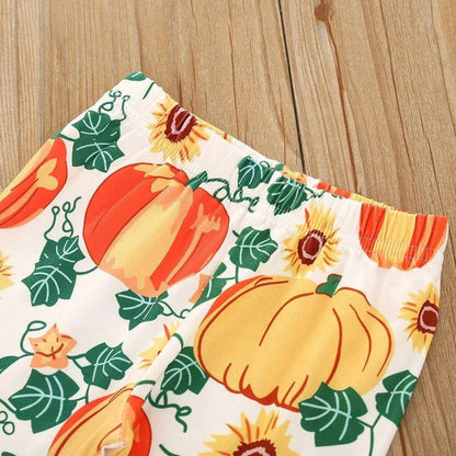 🎃 Toddler Pumpkin Print Dress Set - The Perfect Halloween Outfit for Your Little One 🎃 - Home Kartz