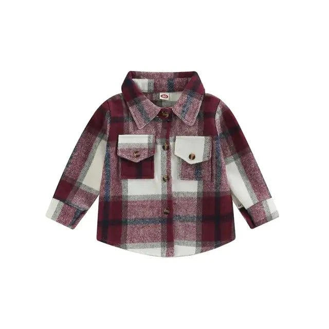 Stylish Comfort: Toddler Plaid Patchwork Long-Sleeve Shirt for All Seasons - Home Kartz