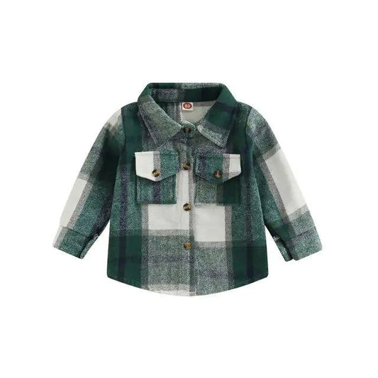 Stylish Comfort: Toddler Plaid Patchwork Long-Sleeve Shirt for All Seasons - Home Kartz