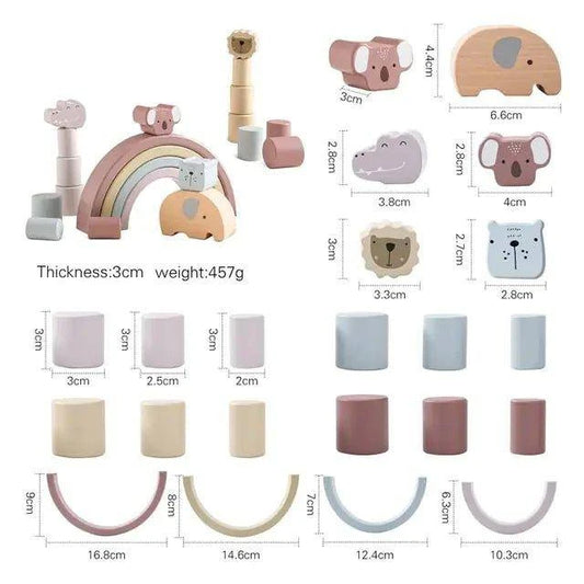Spark Creativity with Nordic Sensory Wooden Constructor Set - Home Kartz