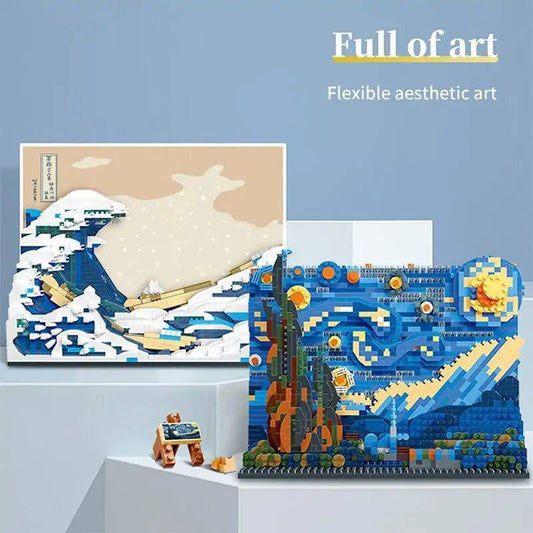 Microbrick MOC Art Painting | Puzzle For Kids Development - Home Kartz