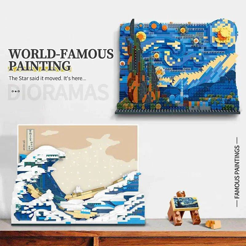 Microbrick MOC Art Painting | Puzzle For Kids Development - Home Kartz