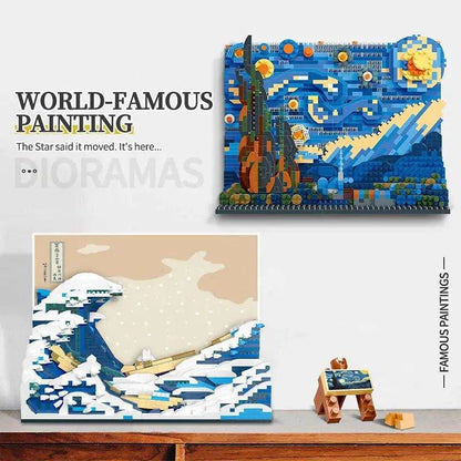 Microbrick MOC Art Painting | Puzzle For Kids Development - Home Kartz