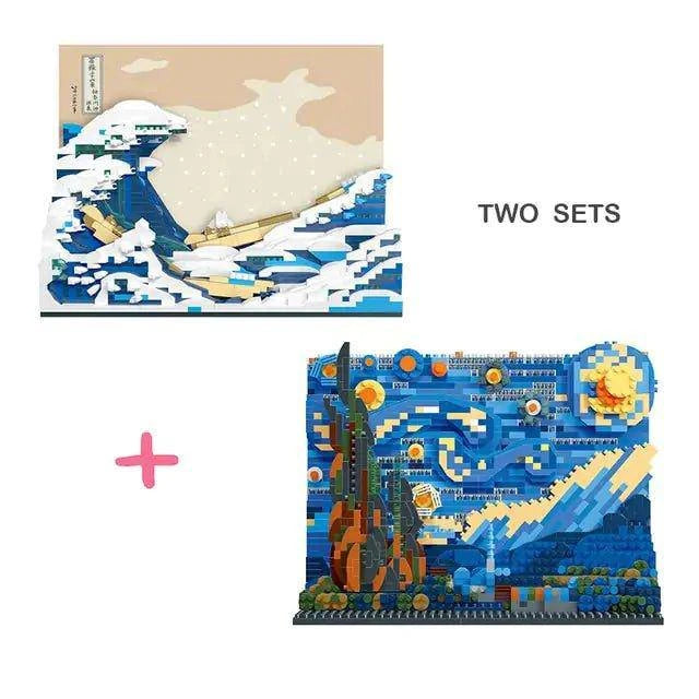 Microbrick MOC Art Painting | Puzzle For Kids Development - Home Kartz