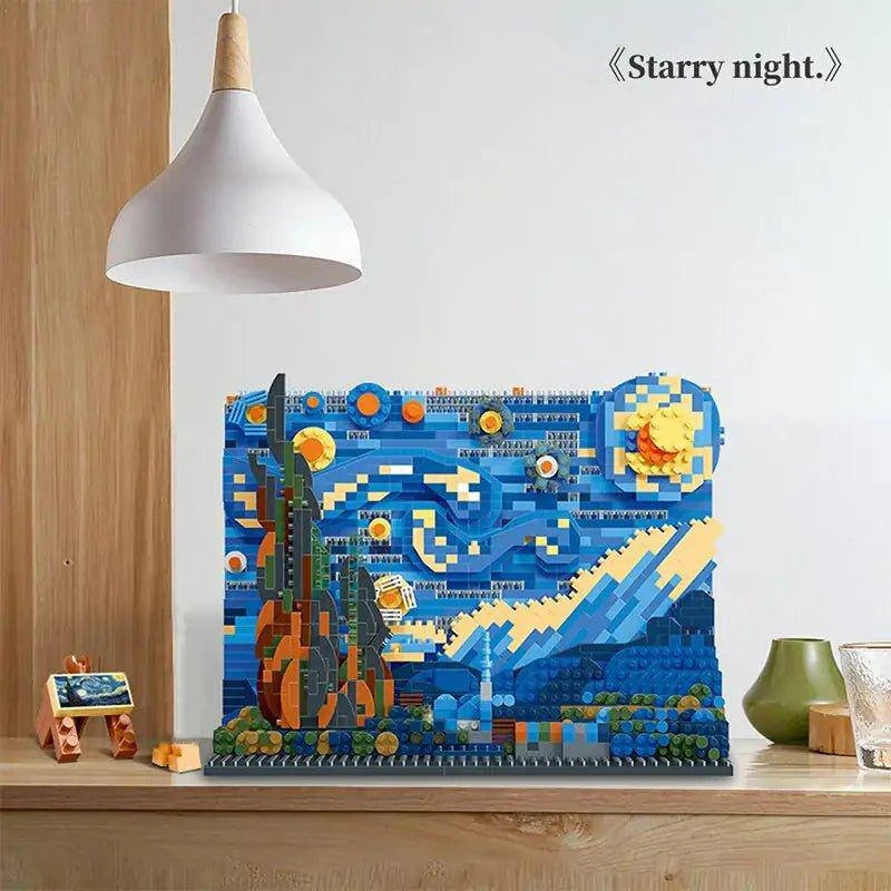 Microbrick MOC Art Painting | Puzzle For Kids Development - Home Kartz
