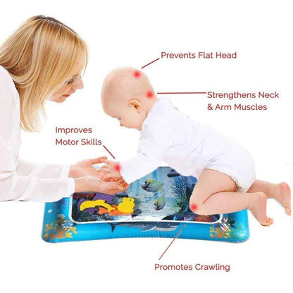Stimulate Baby's Growth with the Tummy Time Inflatable Water Mat - Home Kartz