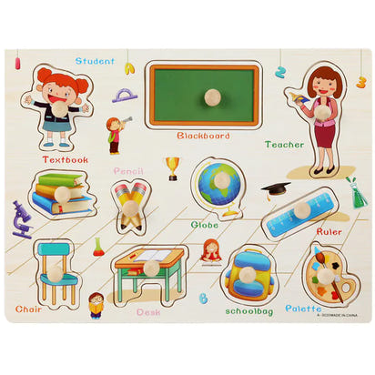 Montessori-Style Wooden Puzzle | Boosts Fine Motor Skills & Cognitive Focus