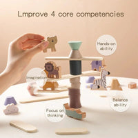 Montessori Wooden Animal Stacking Toy | Builds Balance & Fine Motor Skills Eco Kids Bay