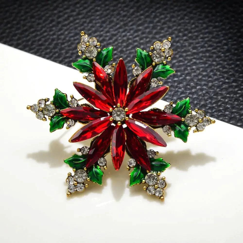 Elevate Your Holiday Look with Our Sparkling Christmas Crystal Snowflake Pin ⛄❄️ - Home Kartz