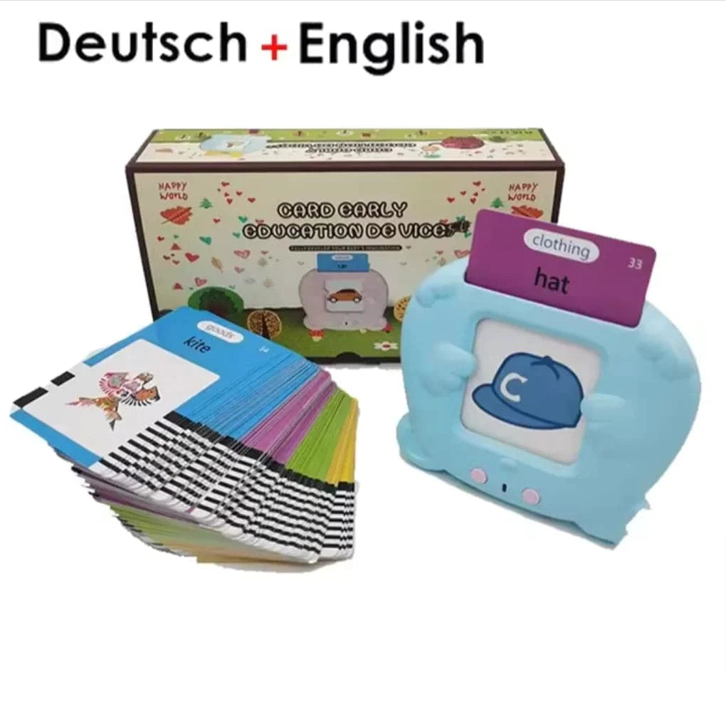 Multilingual Learning Flash Cards for Kids - English, German Audio Fun - Home Kartz