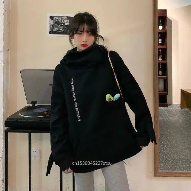 Unisex Frog Zipper Hoodie | Whimsical Oversized Spring Hoodie with Soft Fleece Lining - Home Kartz