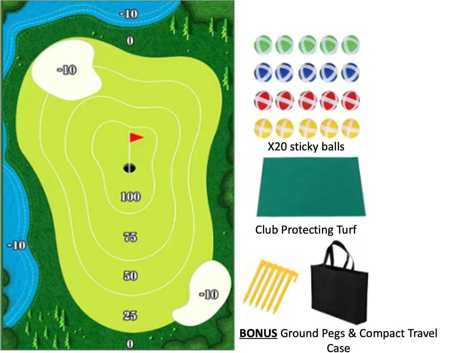 Urban Golf Greens Set - Perfect Your Putting Skills at Home or Office - Home Kartz