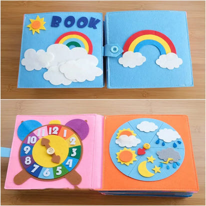 Touch, Learn, Explore: Montessori-Style Felt Cloth Book for Early Development! 👶📚