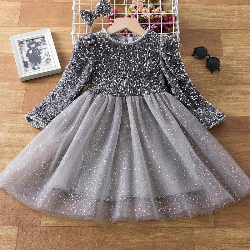 Shine Bright in Every Occasion with Our Spring Sequins Dress for Kids - Home Kartz