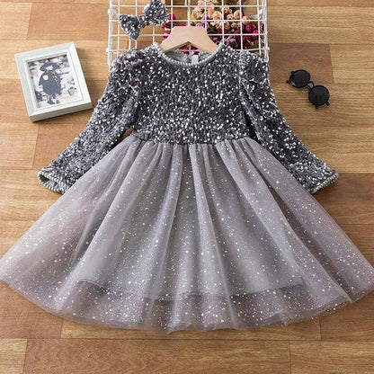 Shine Bright in Every Occasion with Our Spring Sequins Dress for Kids - Home Kartz