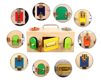 Wooden Montessori Lock Box | Develop Fine Motor Skills, Focus & Practical Life