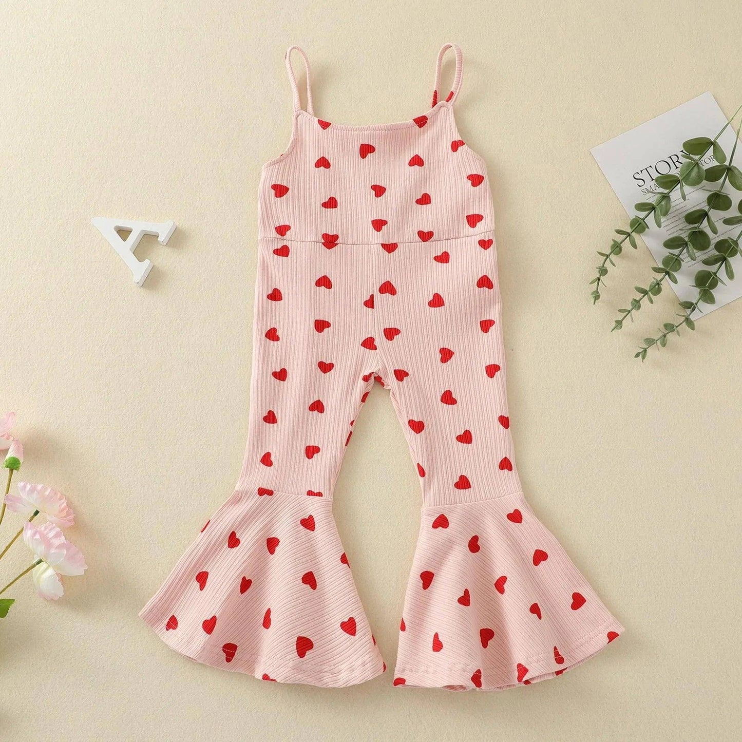 Romper for Toddler: Adorable Baby Love Heart Print Romper for Comfort & Style - Home Kartz