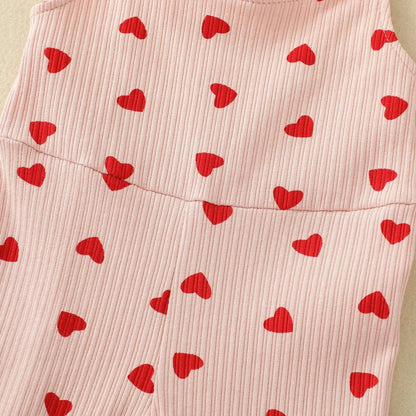 Romper for Toddler: Adorable Baby Love Heart Print Romper for Comfort & Style - Home Kartz