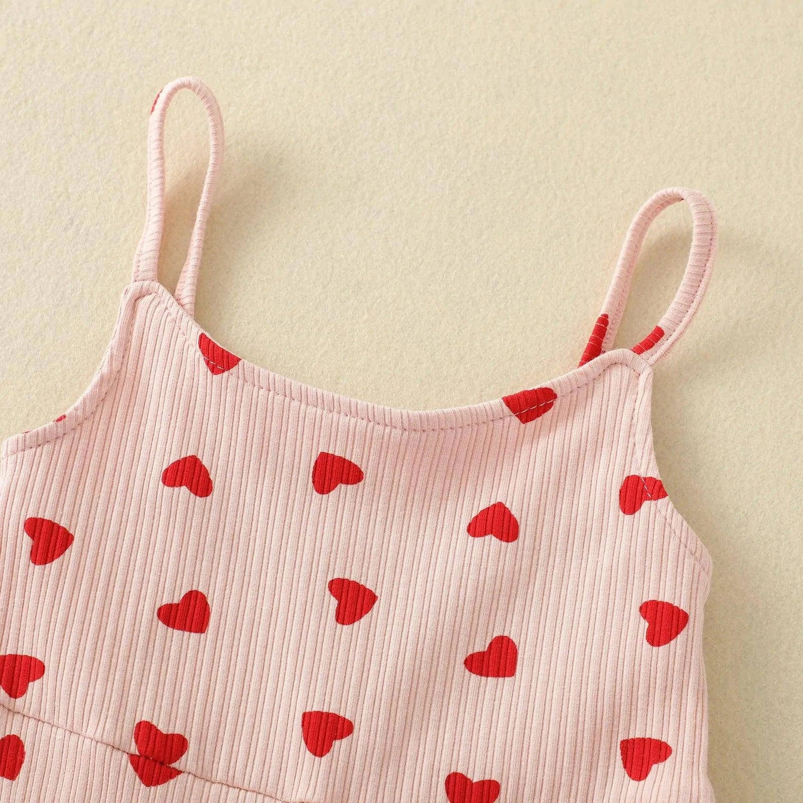 Romper for Toddler: Adorable Baby Love Heart Print Romper for Comfort & Style - Home Kartz