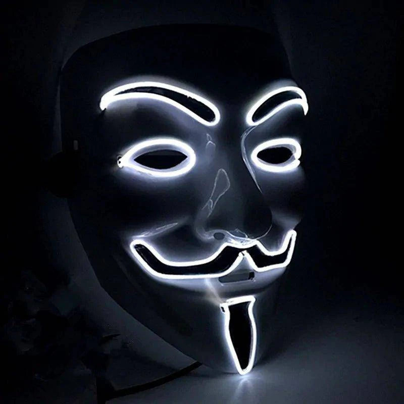 Glow Bright at Every Party with the Vendetta LED Luminous Mask - Home Kartz