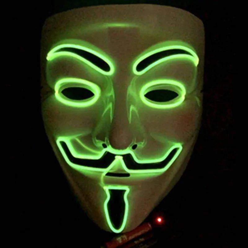 Glow Bright at Every Party with the Vendetta LED Luminous Mask - Home Kartz
