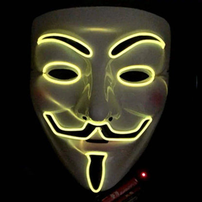 Glow Bright at Every Party with the Vendetta LED Luminous Mask - Home Kartz