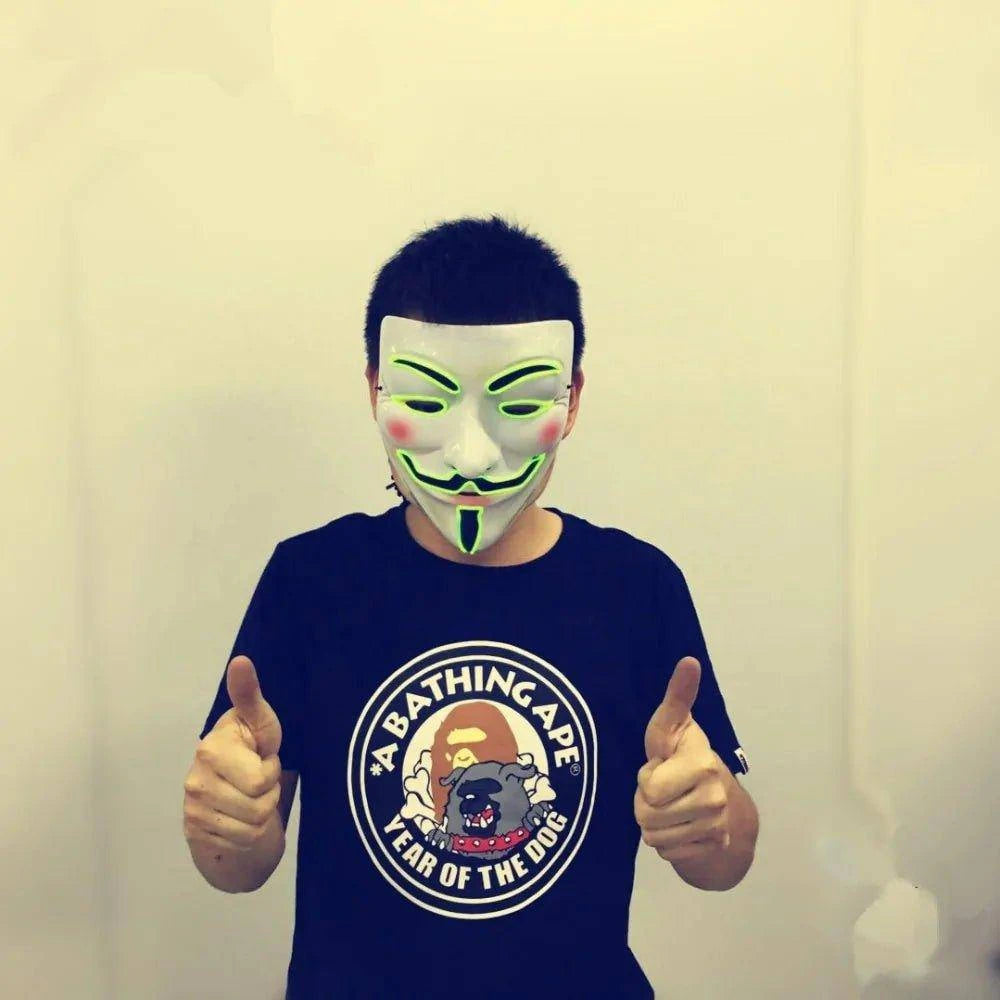 Glow Bright at Every Party with the Vendetta LED Luminous Mask - Home Kartz