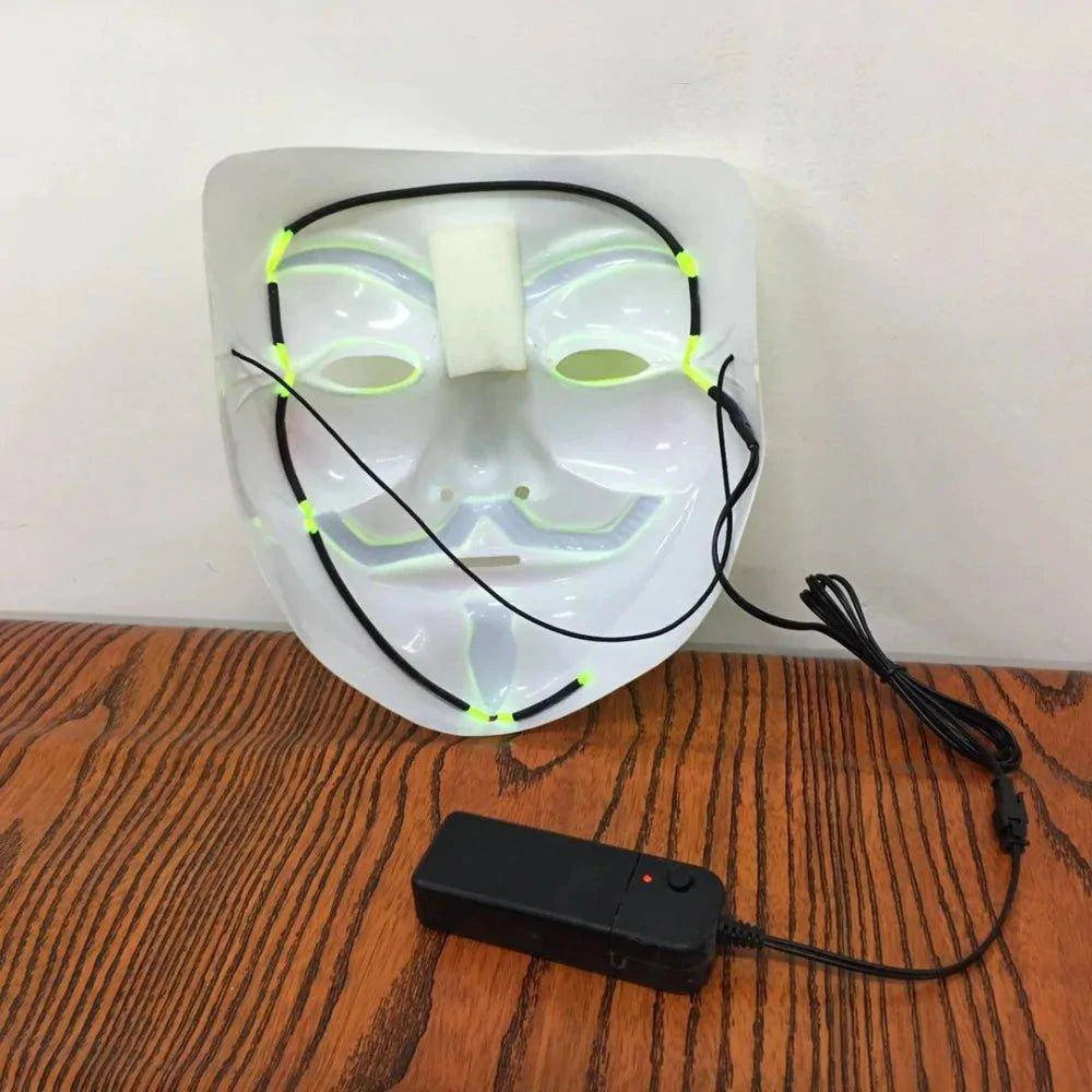 Glow Bright at Every Party with the Vendetta LED Luminous Mask - Home Kartz