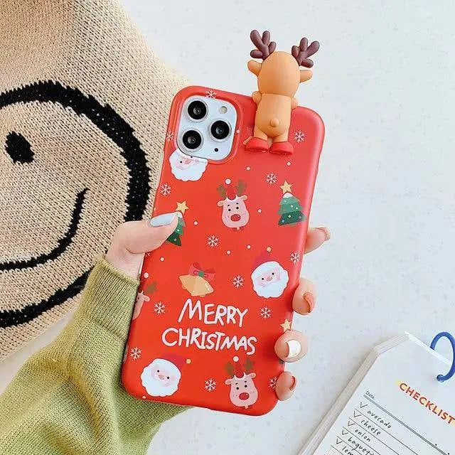 3D Christmas Reindeer Case – Whimsical Holiday Protection for Your Phone 🎄🦌 - Home Kartz