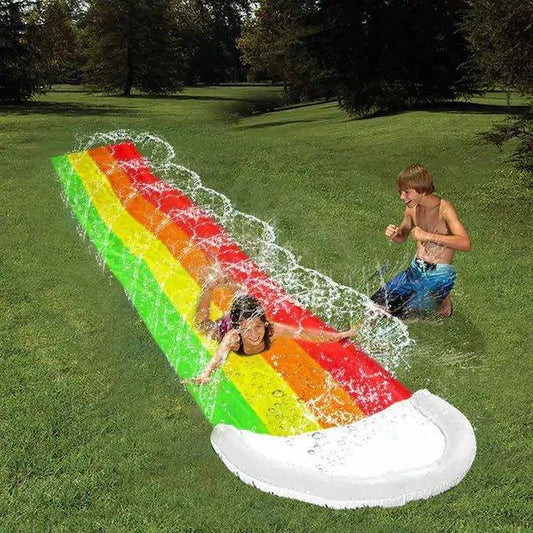 550cm Shark Double Lawn Inflatable Blow Up Water Slide - Perfect Summer Fun for Kids! - Home Kartz