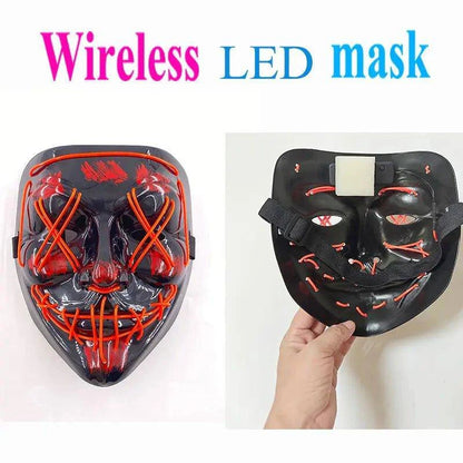 Wireless LED Purge Mask for Halloween – Creepy, Cool, and Eye-Catching - Home Kartz