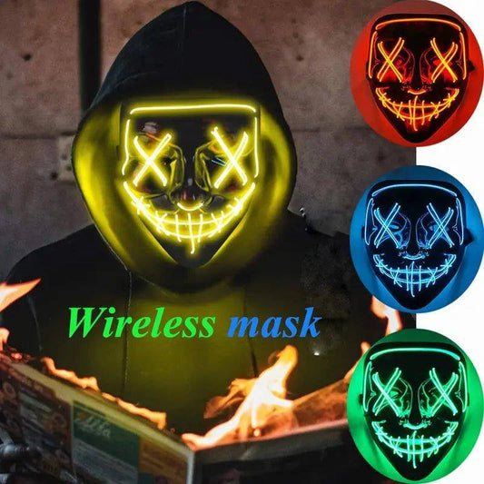 Wireless LED Purge Mask for Halloween – Creepy, Cool, and Eye-Catching - Home Kartz