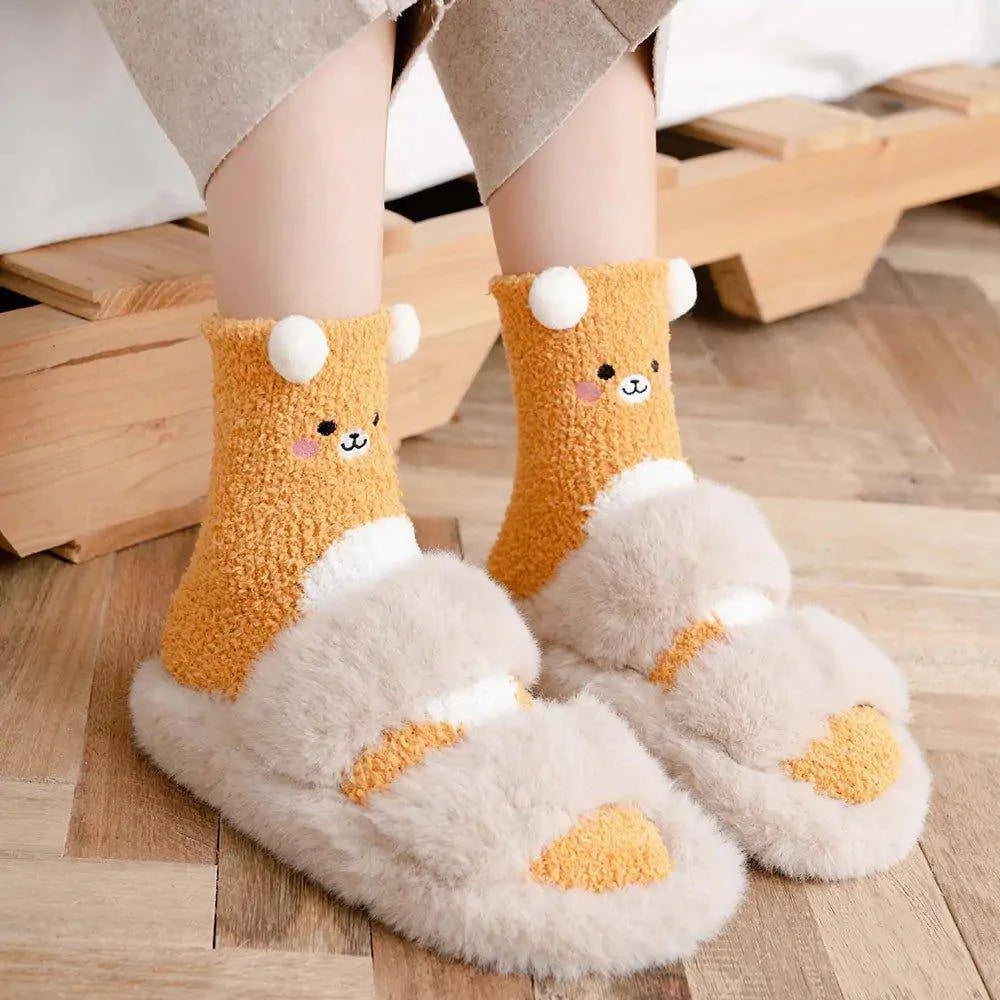 Comfortable Women's Fuzzy Socks Winter Warm Fleece - Home Kartz