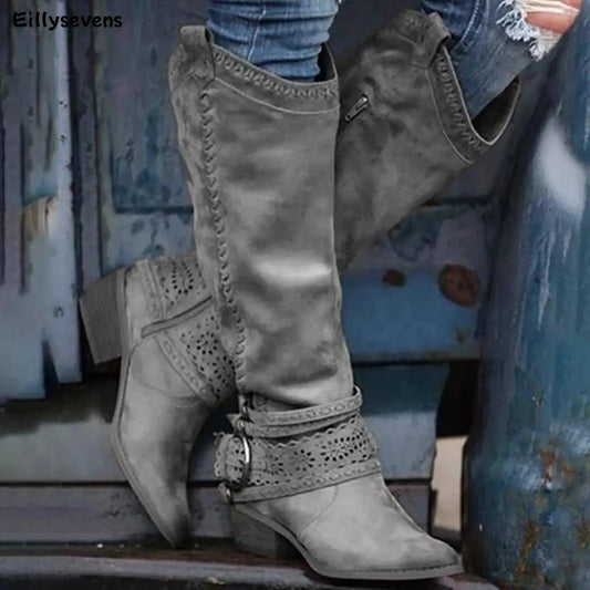👢 Women's High Boots | Fashion-Forward Over The Knee Boots with Side Zipper 🌟 - Home Kartz