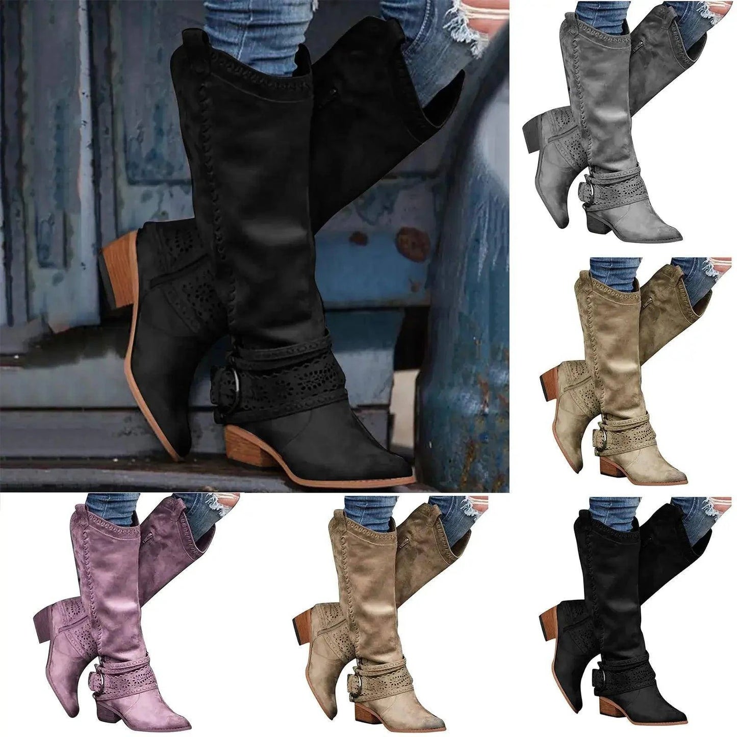 👢 Women's High Boots | Fashion-Forward Over The Knee Boots with Side Zipper 🌟 - Home Kartz