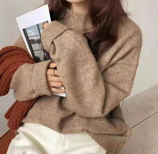 Women's Round Neck Sweater - A Timeless Addition to Your Wardrobe - Home Kartz