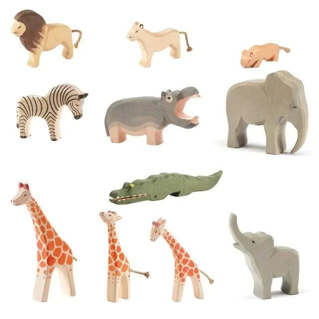 Handcrafted Wooden Animal Figures - Spark Imagination and Learning - Home Kartz