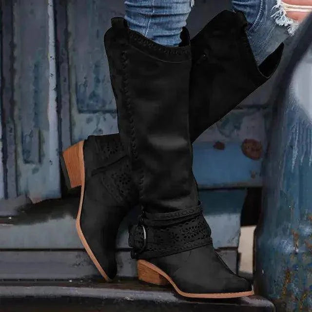 👢 Women's High Boots | Fashion-Forward Over The Knee Boots with Side Zipper 🌟 - Home Kartz