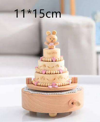 Rotating Wooden Music Box: Handcrafted Carousel for Timeless Joy & Soothing Melodies