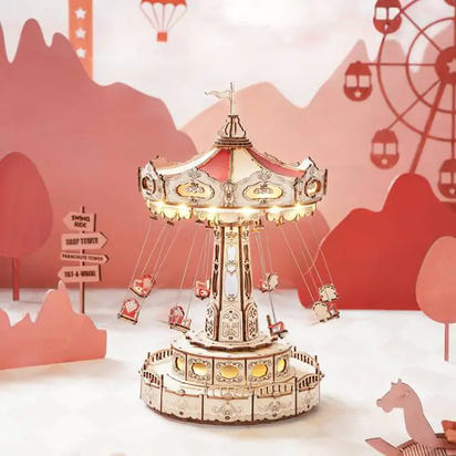 Create, Listen & Relax - Craft Your Own Dreamy Wooden Musical Carousel!