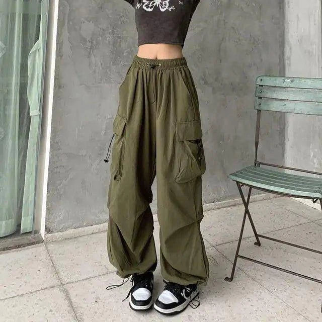 Streetwear Techwear Cargo Pants - Unisex Parachute Track Pants for Bold Urban Style - Home Kartz