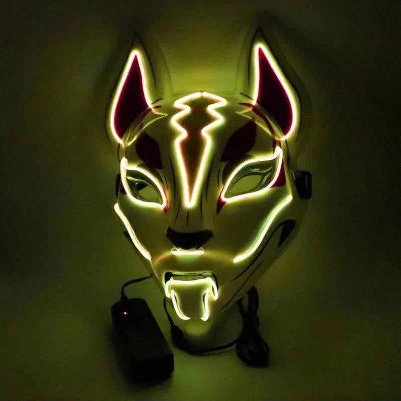 Illuminate Your Look with the Neon LED Luminous Joker Mask for Halloween and Parties 🎃 - Home Kartz