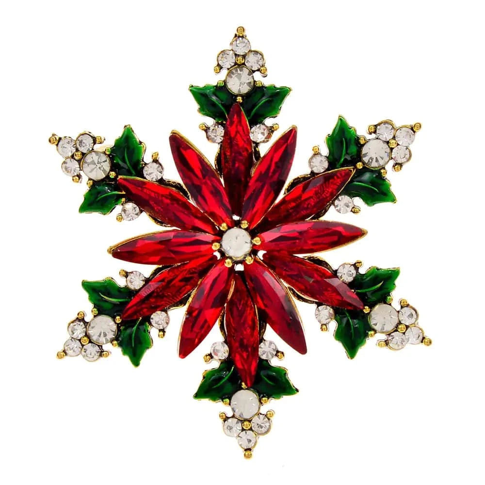 Elevate Your Holiday Look with Our Sparkling Christmas Crystal Snowflake Pin ⛄❄️ - Home Kartz
