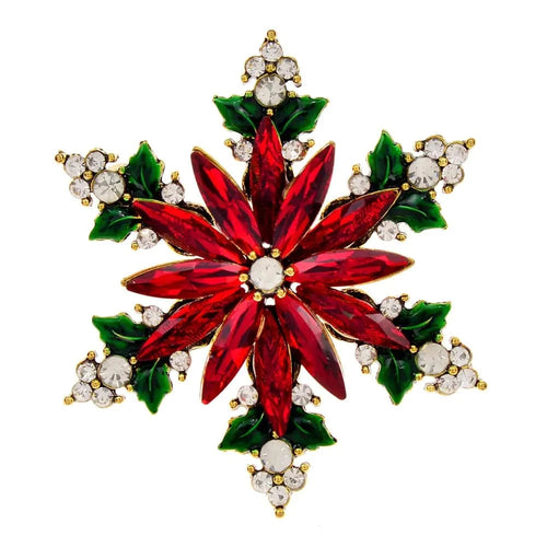 Elevate Your Holiday Look with Our Sparkling Christmas Crystal Snowflake Pin ⛄❄️ - Home Kartz